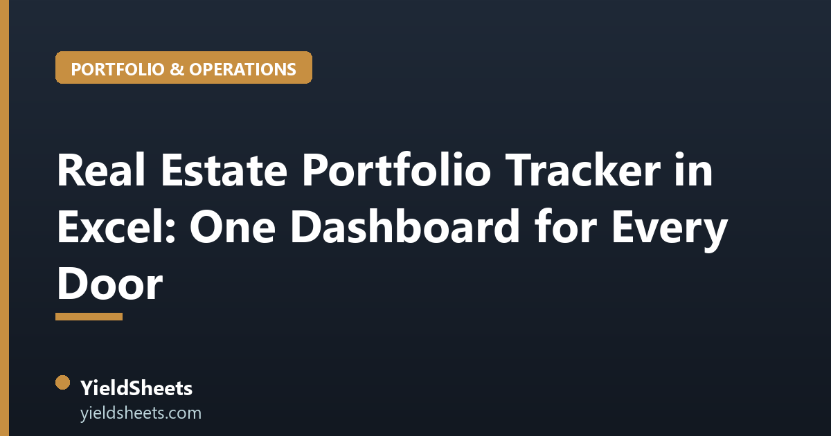 Real Estate Portfolio Tracker in Excel: One Dashboard for Every Door